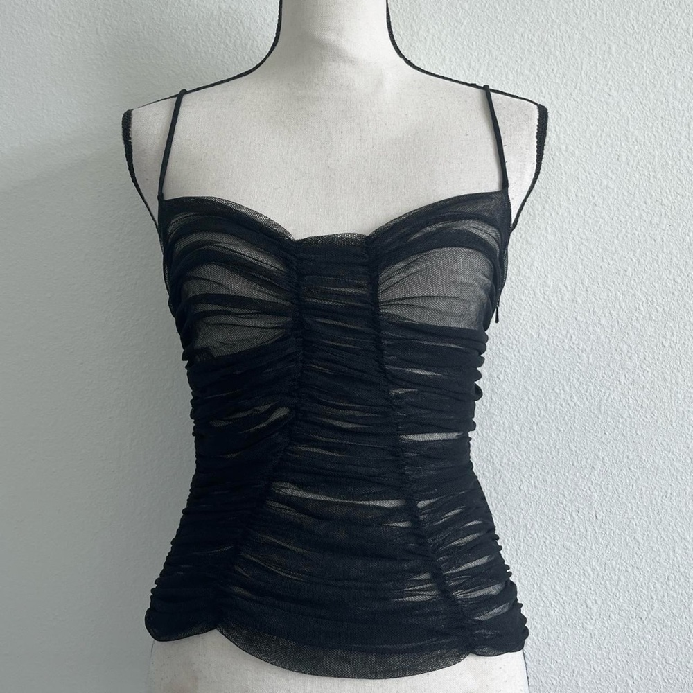 Dolce & Gabbana black mesh top from SS2001.